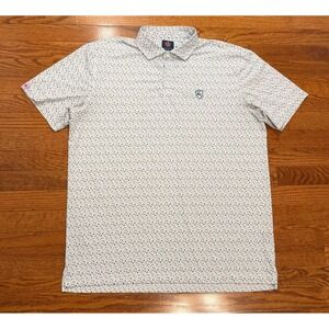 Donald Ross Sport Hillendale Country Club Golf Polo Shirt Mens XL Print Pattern